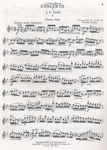 Bach, J.S. (Nachez): Concerto in g minor (violin & piano)