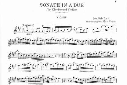 Bach, J.S. (Reger): Sonata #2 in A major (violin & piano)