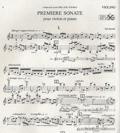 Bartok, B.: Sonata No. 1 (Violin and Piano)