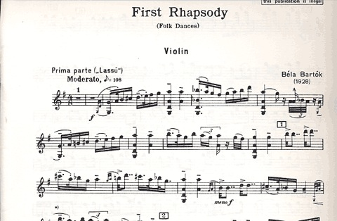 Bartok, B.: Rhapsody No.1 (Violin & Piano)