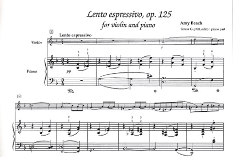 Beach, Amy: Lento Espressivo (violin & piano)