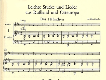 Baeder: Easy Russian & Eastern European Pieces and Songs (violin & piano)