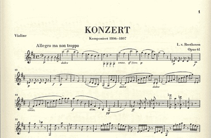 Beethoven, L.van (Kojima, ed.): Concerto in D Major, Op.61, urtext (violin & piano)