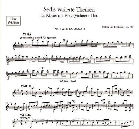 Beethoven, L. van: 6 Variations Op.105 Vol.1 (violin/piano)