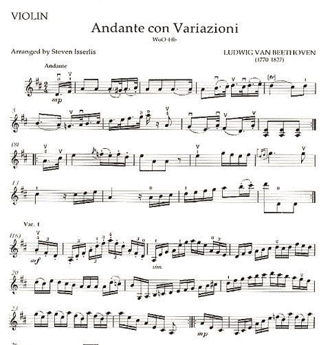Beethoven, L.van: Andante con Variazioni (violin & piano)