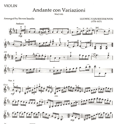 Beethoven, L.van: Andante con Variazioni (violin & piano)