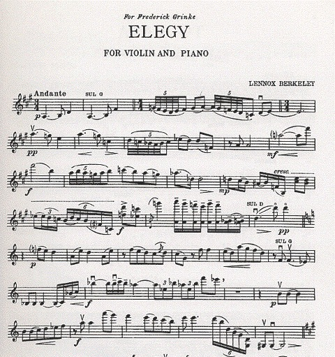 Berkeley, Lennox: Elegy & Toccata Op.33 (violin & piano)