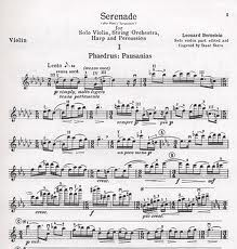 Bernstein (Stern): Serenade - after Plato's ''Symposium'' (violin & piano reduction)