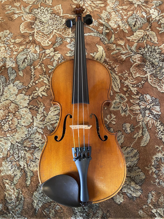 German 1900s unlabeled 1/2 violin outfit