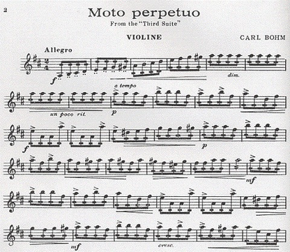 Bohm, Carl: Moto Perpetuo from the Third Suite (violin & piano) Out of print