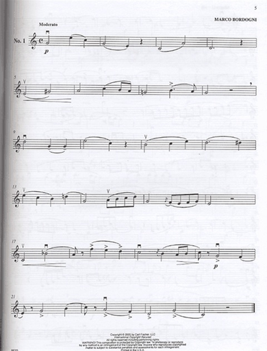 Bordogni, Marco (Gazda): Melodious Etudes for Violin