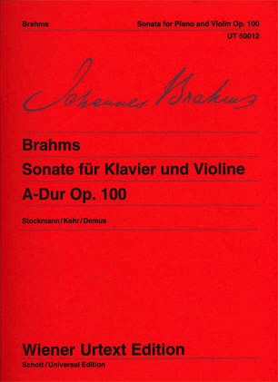 Brahms, J.: Sonata Op.100  in A Major, urtexr (violin and piano)