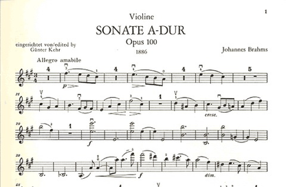 Brahms, J.: Sonata Op.100  in A Major, urtexr (violin and piano)