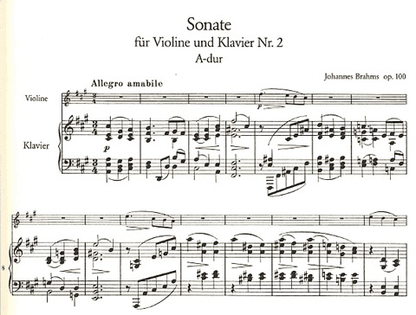 Brahms, Johannes: Sonata #2 Op.100 A maj (violin & piano)