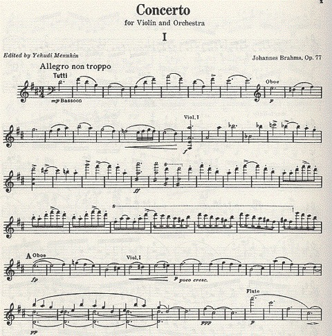 Brahms, Johannes (Menuhin): Concerto in D major Op.77 (violin & piano) Schirmer