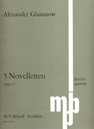 Glazunov, Alexander: Five Novelettes Op.15 (string quartet parts)