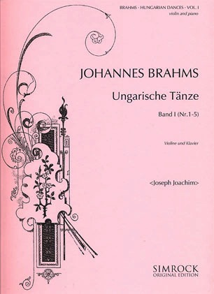 Brahms, Johannes (Joachim): Hungarian Dances Vol.1 #1-5 (violin & piano)
