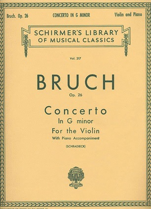 Bruch, M. (Schradieck): Concerto in G minor, Op.26 (violin, and piano reduction)