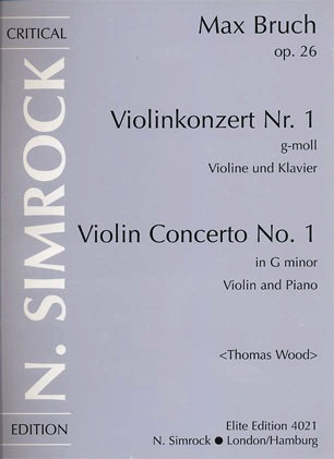 Bruch, M. (Wood): Concerto No. 1, Op.26 G minor (violin & piano)