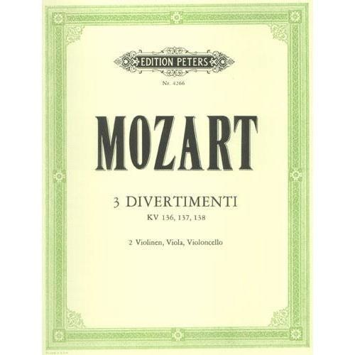 Mozart, W.A.: 3 Divertimenti KV 136, 137, 138 (string quartet)