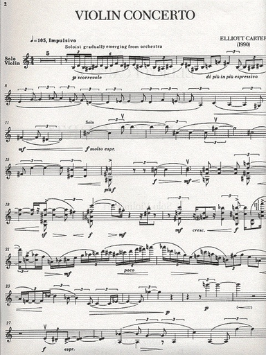 Carter, E.: Concerto (violin)
