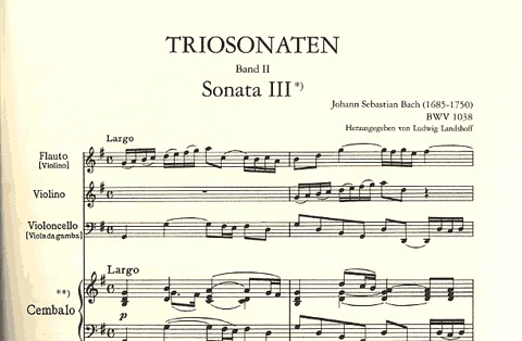 Bach, J.S.: Trio Sonatas Vol.2 (2 violins, piano, cello) PETERS