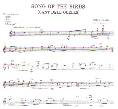 Casals, Pablo: Song of the Birds (violin & piano)