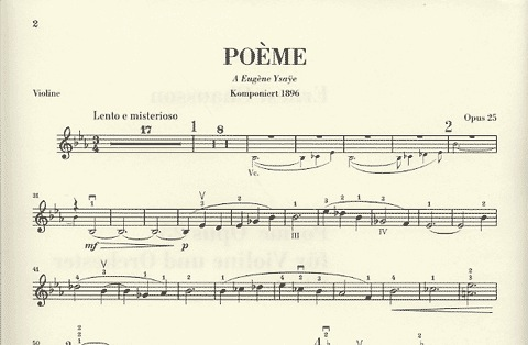 Chausson (Jost, ed.), E.: Poeme, Op.25, urtext (violin & piano)