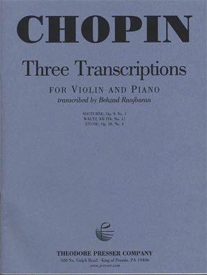Chopin, Frederic (Ranjbaran): Three Transcriptions (violin & piano)
