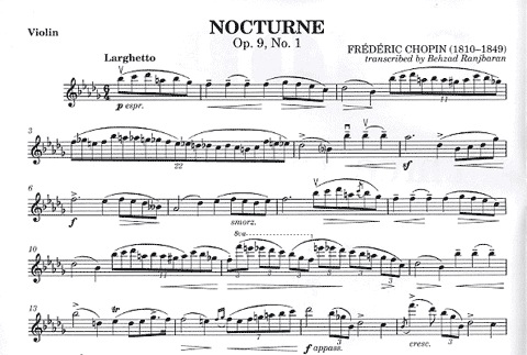 Chopin, Frederic (Ranjbaran): Three Transcriptions (violin & piano)