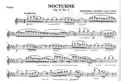 Chopin, Frederic (Ranjbaran): Three Transcriptions (violin & piano)