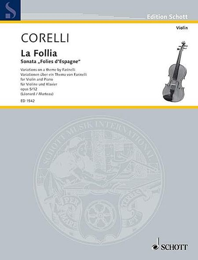 Corelli, Arcangelo (Leonard/Marteau): La Folia Variations (violin & piano)