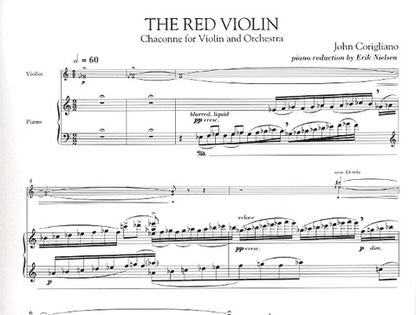 Corigliano: The Red Violin Chaconne (violin & piano)
