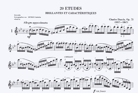 Dancla, C. (Lenkei): 20 Etudes Brillantes et Caracteristiques, Op.73 (violin)