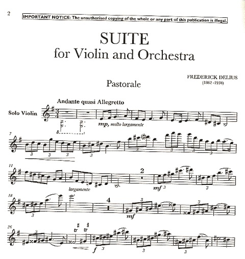 Delius, F: Suite in Four Movements (violin & piano)