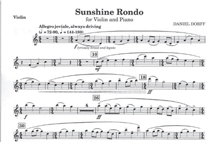 Dorff, Daniel: Sunshine Rondo (Violin & Piano)