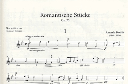 Dvorak, Antonin: Romantic Piece (violin & piano)