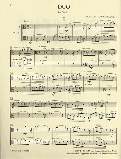 Townsend, Douglas: Duo Op.5 (2 Violas)