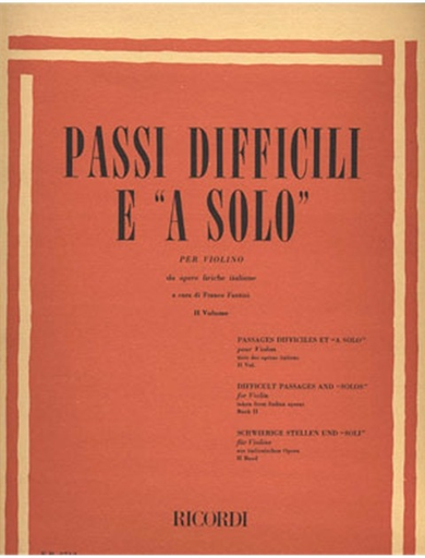 Fantini, Franco: Difficult Passages & Solos for Violin from Italian Opera Bk.1