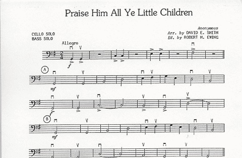 Smith, D.E.: Praise Him All Ye Little Children (Cello & Piano)