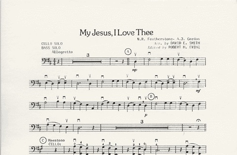 Smith, D.E.: My Jesus I Love Thee (Cello & Piano)