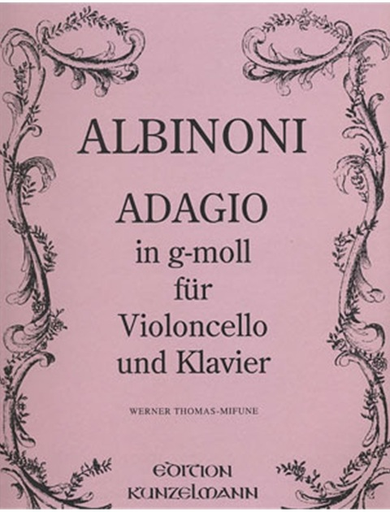 Albinoni, Tomaso: Adagio in G minor (cello & piano)