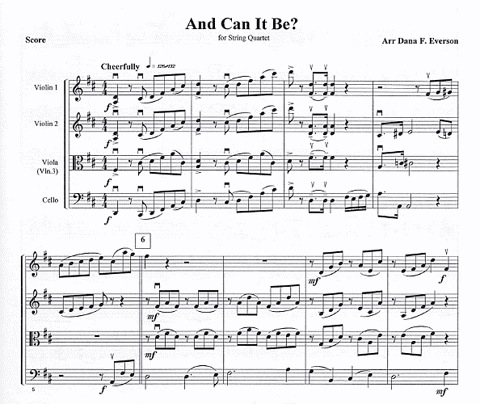 Everson, D.F.: And Can It Be?(string quartet)
