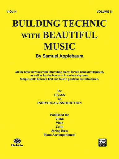 Applebaum: Building Technic with Beautiful Music Vol.3 (cello)