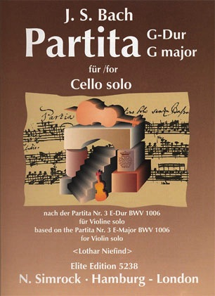 Bach, J.S. (Niefind): Partita in G-based on Violin Partita No.3 (cello solo)