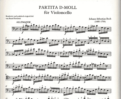 Bach (Pertorini): Partita in D minor, BWV1013 - TRANSCRIBED (cello)