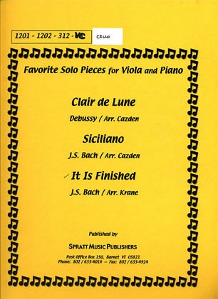 Bach, J.S. (Krane): It is Finished (cello & piano)