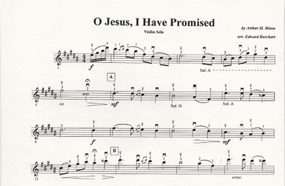Burckart, E.: O Jesus, I Have Promised (violin & piano)