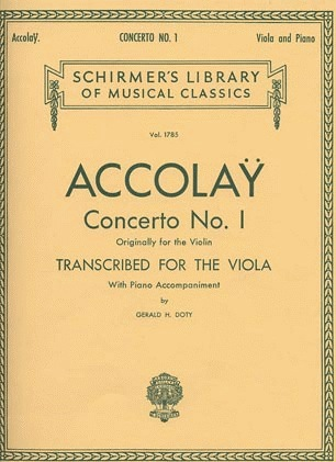 Accolay, J.B. (Doty): Concerto No. 1 in A minor (Viola & Piano)