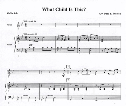 Everson, D.F.: What Child Is This (violin & piano)